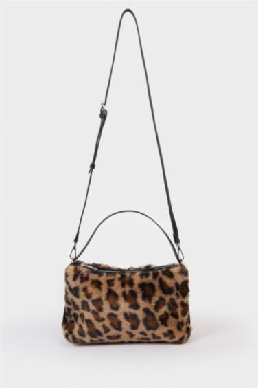 Kadın Leopar Desenli Çapraz Çanta