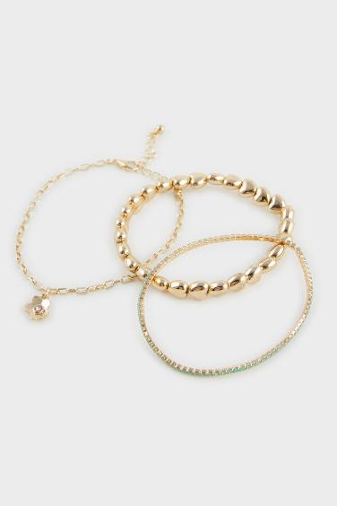 Woman 3 Piece Gold Bracelet