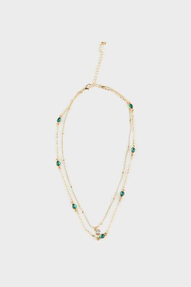 Woman 2 Piece Gold Necklace