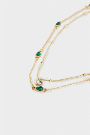 Woman 2 Piece Gold Necklace