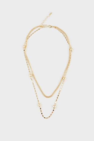 Woman 2 Piece Gold Necklace