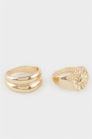 خاتم ذهبي حريمي - 7 قطع