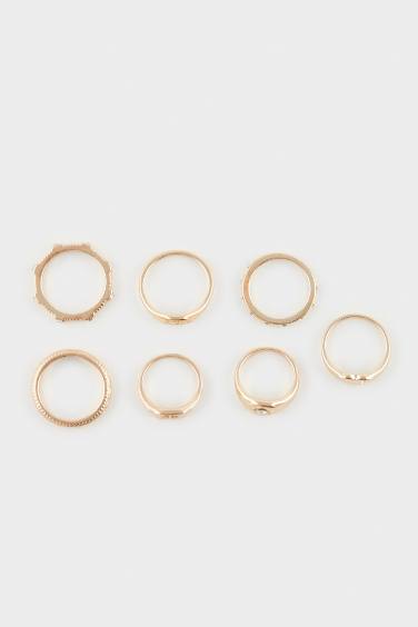 خاتم ذهبي حريمي - 7 قطع