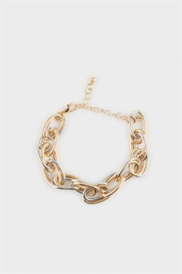 Bracelet doré à grosse chaîne pour femme