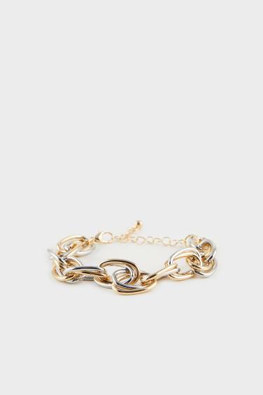 Bracelet doré à grosse chaîne pour femme