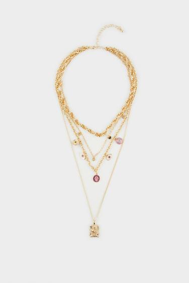 Woman 4 Piece Gold Necklace