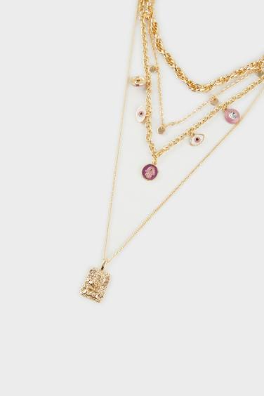 Woman 4 Piece Gold Necklace