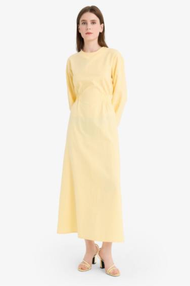 Keten Karışımlı Elbise - Görsel 5