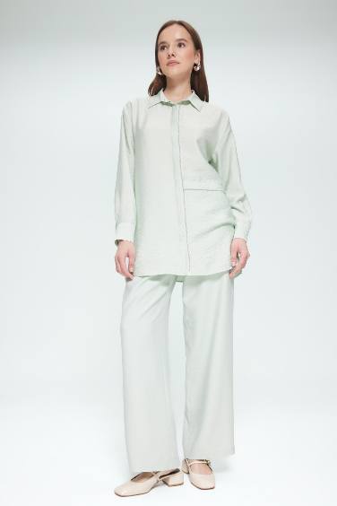 قميص طويل ردن طويل قصة مريحة