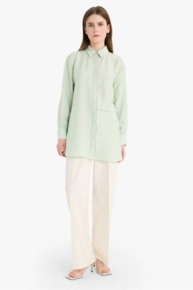 قميص طويل ردن طويل قصة مريحة