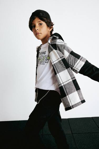 Ұлдарға бас киімді көрпе орта жеңді Ұзын жеңді көйлек