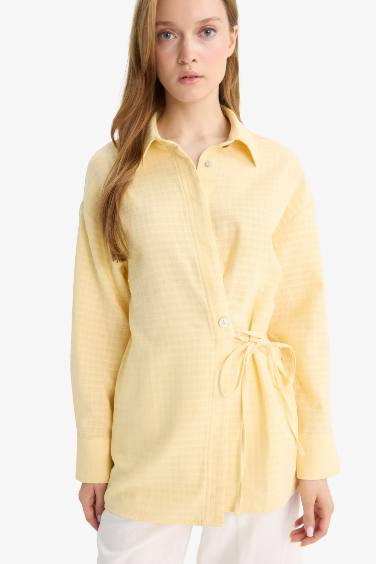 Relax Fit Muslin Long Sleeve Tunic
