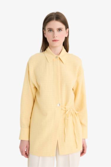 Relax Fit Muslin Long Sleeve Tunic