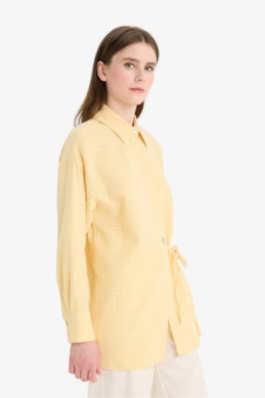 Relax Fit Muslin Long Sleeve Tunic