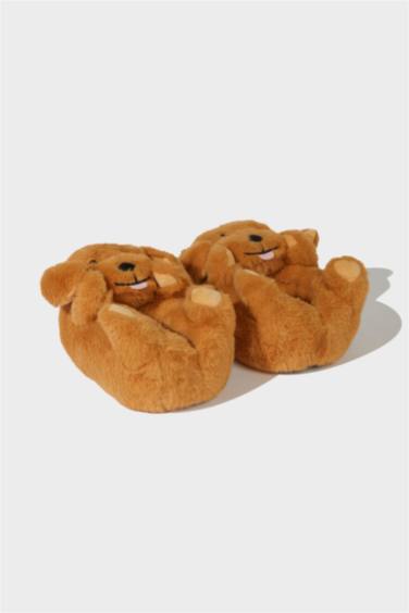 Kız Çocuk Köpek Temalı Düz Taban Panduf