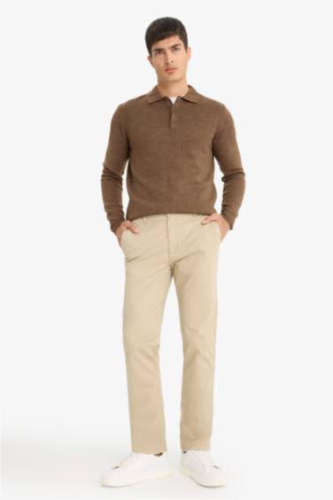 Standard Fit Polo Collar Knitwear Pullover