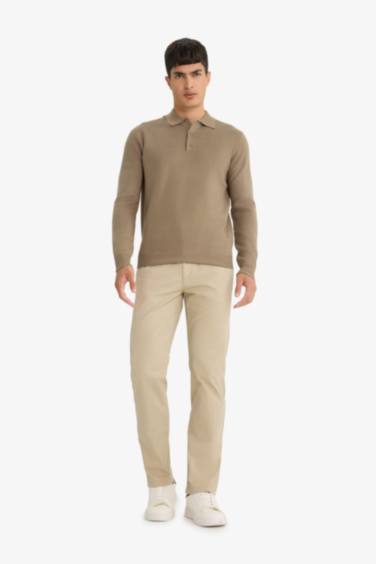 Standard Fit Polo Collar Knitwear Pullover