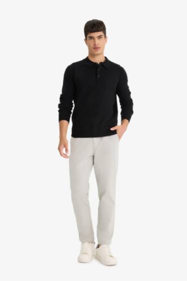 Standart Fit Polo Yaka Triko Kazak