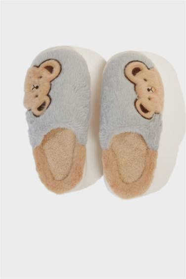 Kadın Ayıcıklı Düz Taban Ev Terliği - Görsel 6