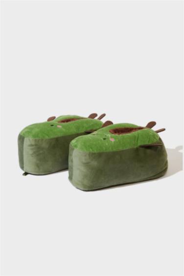 Woman Avocado Themed Flat Sole Home Boots