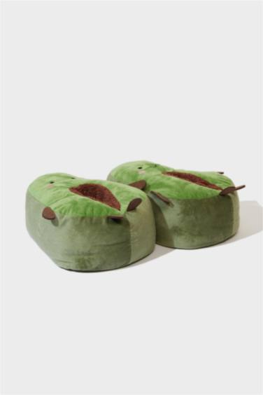 Woman Avocado Themed Flat Sole Home Boots