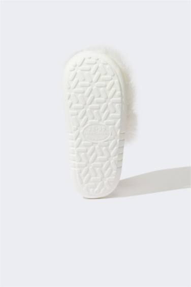 Kadın Pelüş Düz Taban Ev Terliği - Görsel 5