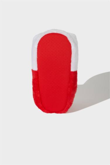 Kadın Yılbaşı Temalı Düz Taban Panduf - Görsel 6