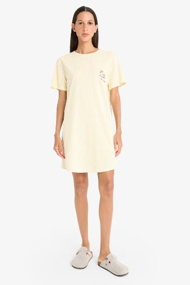 Fall in Love Regular Fit Printed Short Sleeve Nightgown