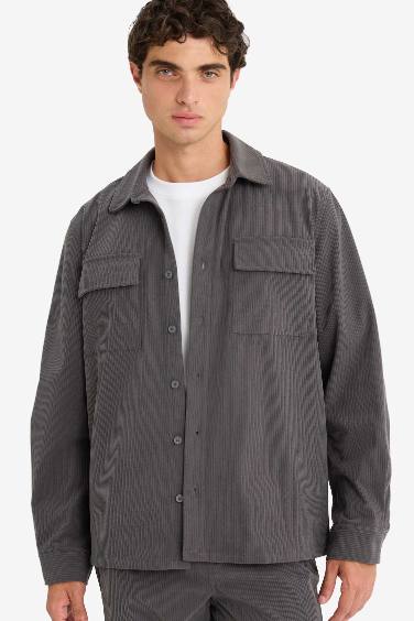 Regular Fit Corduroy Long Sleeve Shirt