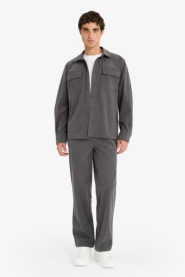 Regular Fit Corduroy Long Sleeve Shirt