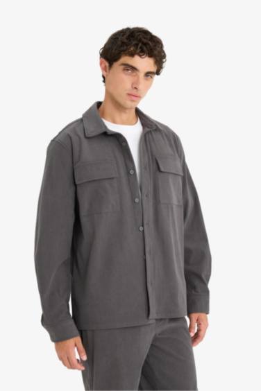 Regular Fit Corduroy Long Sleeve Shirt