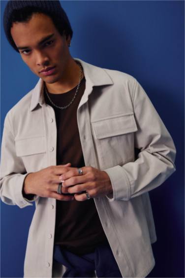 Regular Fit Corduroy Long Sleeve Shirt