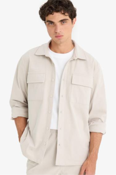 Regular Fit Corduroy Long Sleeve Shirt