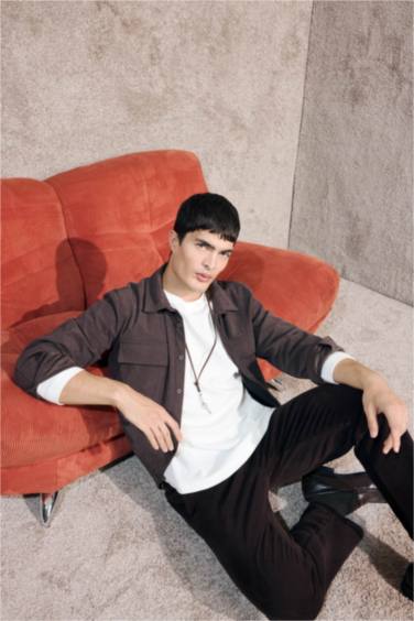 Regular Fit Corduroy Long Sleeve Shirt