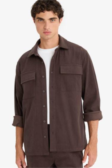 Regular Fit Corduroy Long Sleeve Shirt