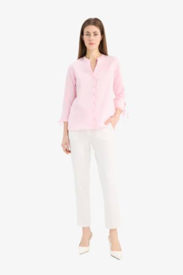 Regular Fit Shirt Collar Poplin Long Sleeve Shirt