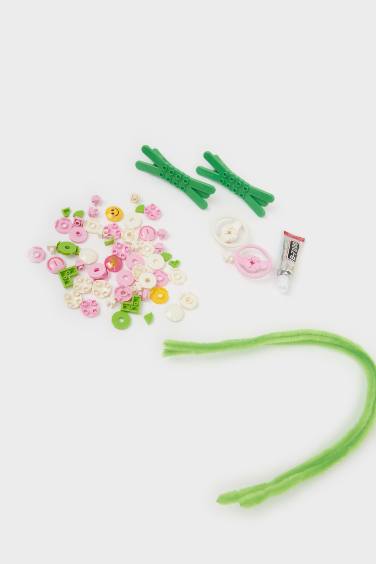 مشبك شعر بناتي فلورال - قطعتين