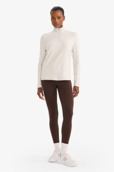 DeFactoFit Standart Fit Dik Yaka Fermuarlı Sporcu Sweatshirt