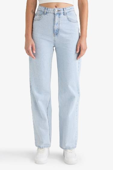 90's Wide Leg High Waist Long Jeans