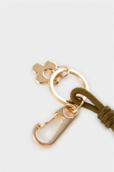 Porte-clés boule rose pour femme