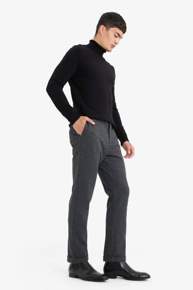Tailored Regular Fit Düz Paça Penye Pantolon