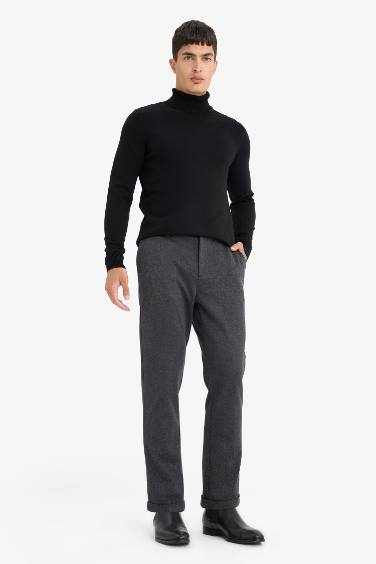 Tailored Regular Fit Düz Paça Penye Pantolon