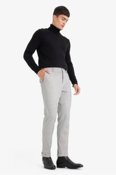 Tailored Regular Fit Düz Paça Penye Pantolon