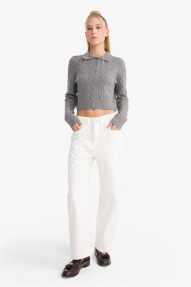 Coool Slim Fit Dar Kesim Polo Yaka Kazak