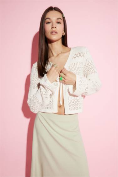 جاكيت تريكو كروشيه قصة عادية بياخة V