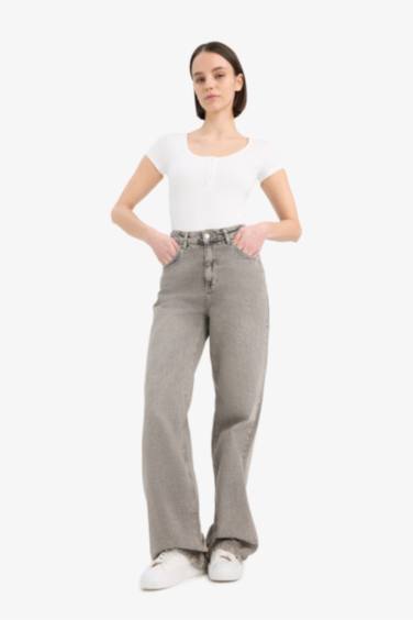 Боди с круглым вырезом и кнопками на манжетах Coool Yuvarlak Yaka Fitilli Kaşkorse