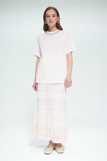 Regular Fit Crew Neck Short Sleeve Tunic