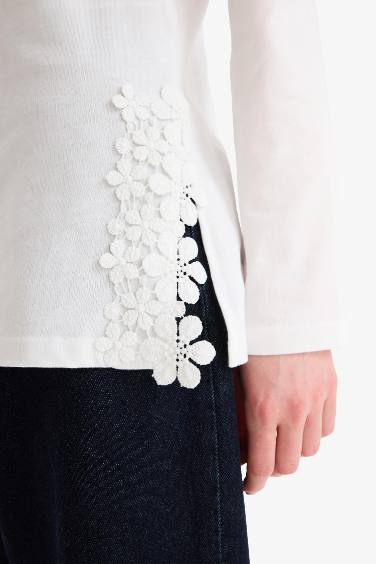 Regular Fit Crew Neck Long Sleeve Tunic