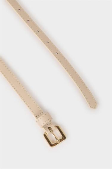 Woman Faux Leather 3 Piece Denim Belt