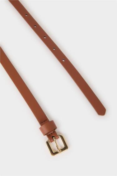 Woman Faux Leather 3 Piece Denim Belt